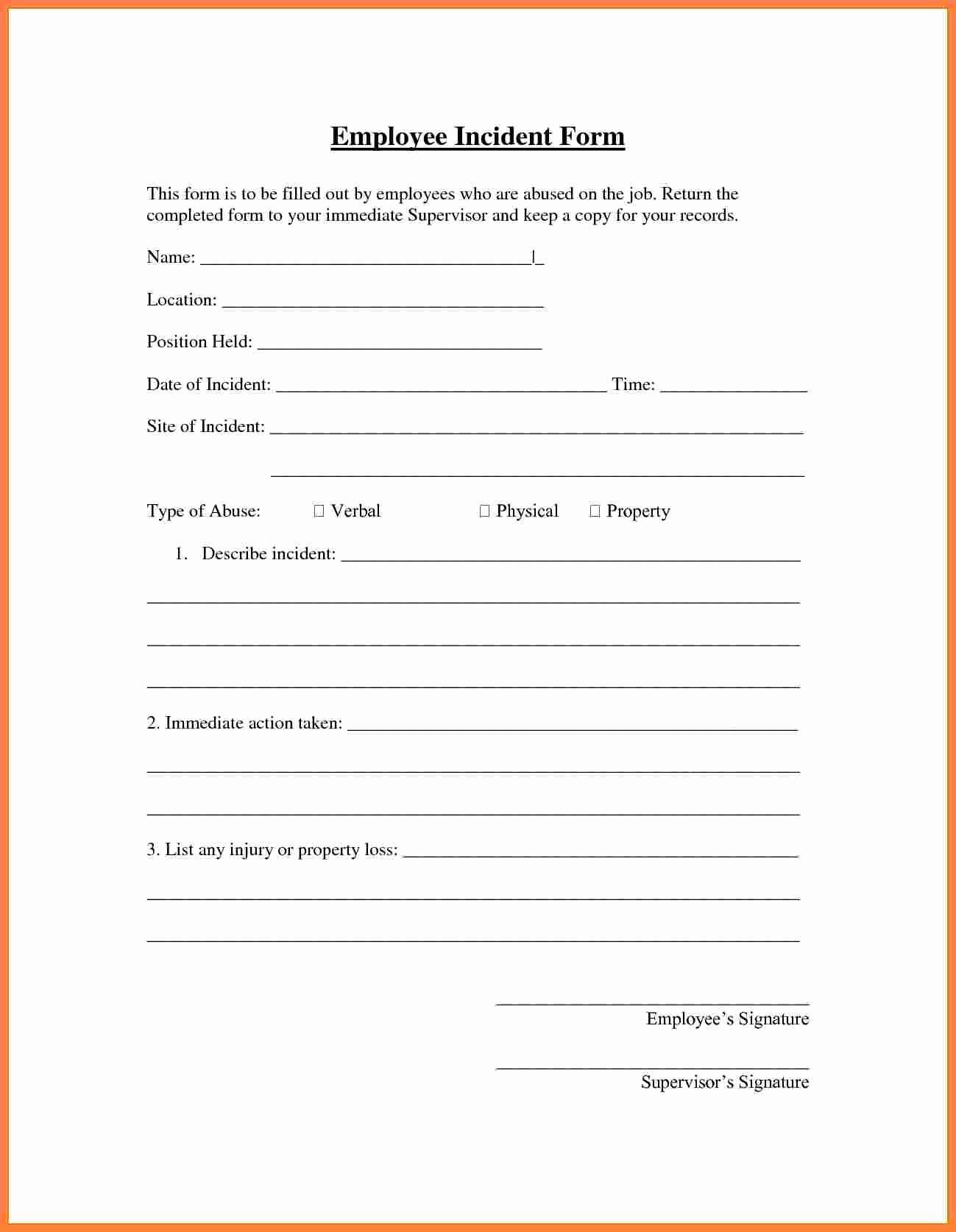 Investigation form Template Unique 11 Inspirational Incident Report forms Templates Investigation form Template Fresh Basic