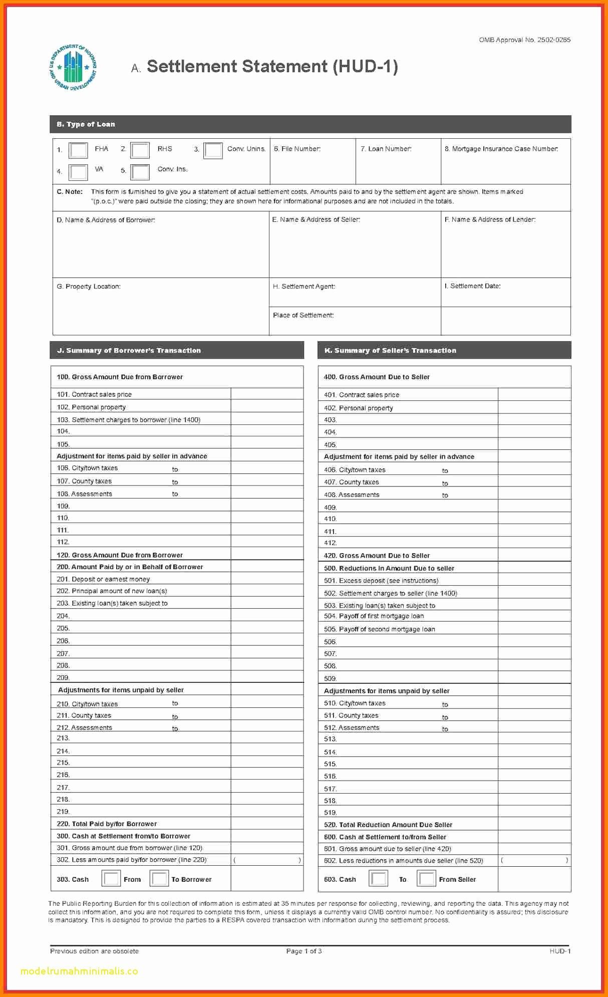 What Is The HUD 1 Settlement Statement 20 Best Hud Form